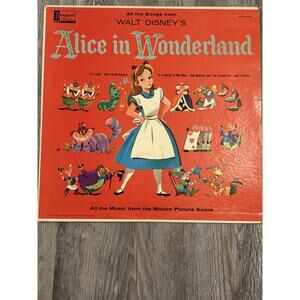 Disneyland Records Alice In Wonderland LP DQ-1208 Walt Disney Vinyl Record